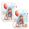 thumbnail image 2 of Bear Bike Balloon Night Lights Plug into Wall LED with Auto Light Sensor Warm Light for Kids Hallway Bedroom Living Room Kitchen Bathroom Set of 2, 2 of 7