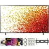 LG 75NANO75UPA 75 Inch 4K Nanocell TV 2021 Model Bundle with Premiere Movies Streaming 2020 + 37-100 Inch TV Wall Mount + 6-Outlet Surge Adapter + 2x 6FT 4K HDMI 2.0 Cable