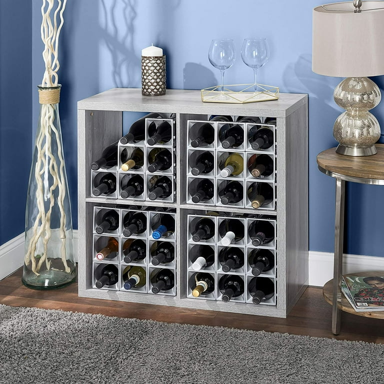 Stakrax stackable modular wine rack 30 bottle set silver Walmart