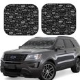 thumbnail image 1 of Wukai Travel The World Car Front Windshield Sun Shade,Sun Visor Shield Block Automotive Interior Protector Blocks UV Rays-Medium, 1 of 6