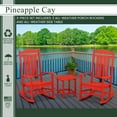 thumbnail image 2 of Hanover Pineapple Cay All-Weather 3-Piece Outdoor Patio Porch Rocker Chat Set, 2 Rockers and Side Table, Eco-Friendly, Recycled Material, - PINE3PC-RED, 2 of 6