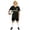 02 Black, variant on Quick Dry Mexico Youth Soccer Shorts Set, Breathable Athletic Football Training Outfit, Kids Unisex Fan Shirt Set for Sports Practice & Outdoor Play