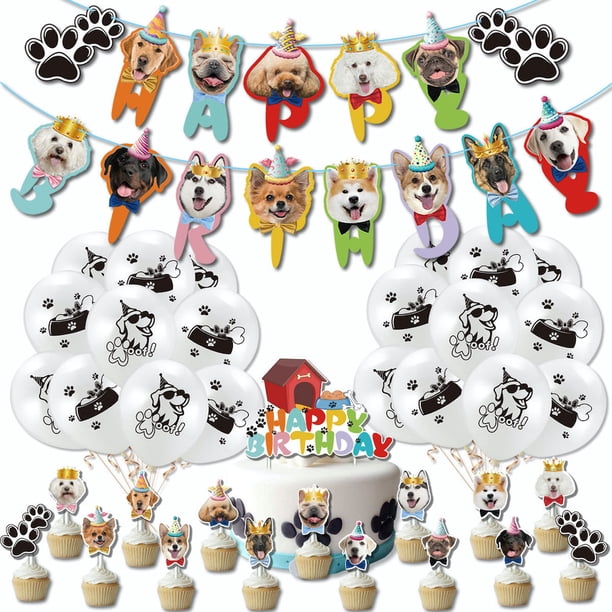 Kit de globos de fiesta, 39 unidades, para cumpleaños de mascotas, con globos de látex