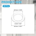 thumbnail image 2 of Uxcell 80Pcs M10 Clear Flat Washers 10mm ID 15mm OD 0.5mm Thick Glass Washer, 2 of 6