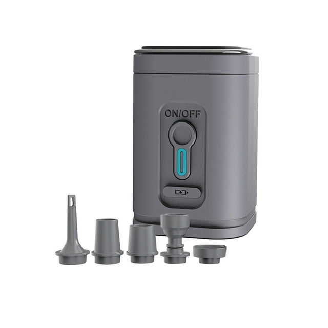 Mini Pump Inflate and Deflate Air Pump Inflation Devices Accessories USB Portable Air Pump Electric Air Pump for Inflatable Raft Vacuum Bags gray