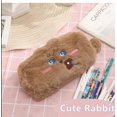 thumbnail image 1 of Estuches de lápices Kawaii de gran capacidad, estuche para bolígrafos, bolsa de cosméticos de felpa bonita, suministros escolares para estudiantes, caja de papelería coreana Fivean unisex, 1 of 2