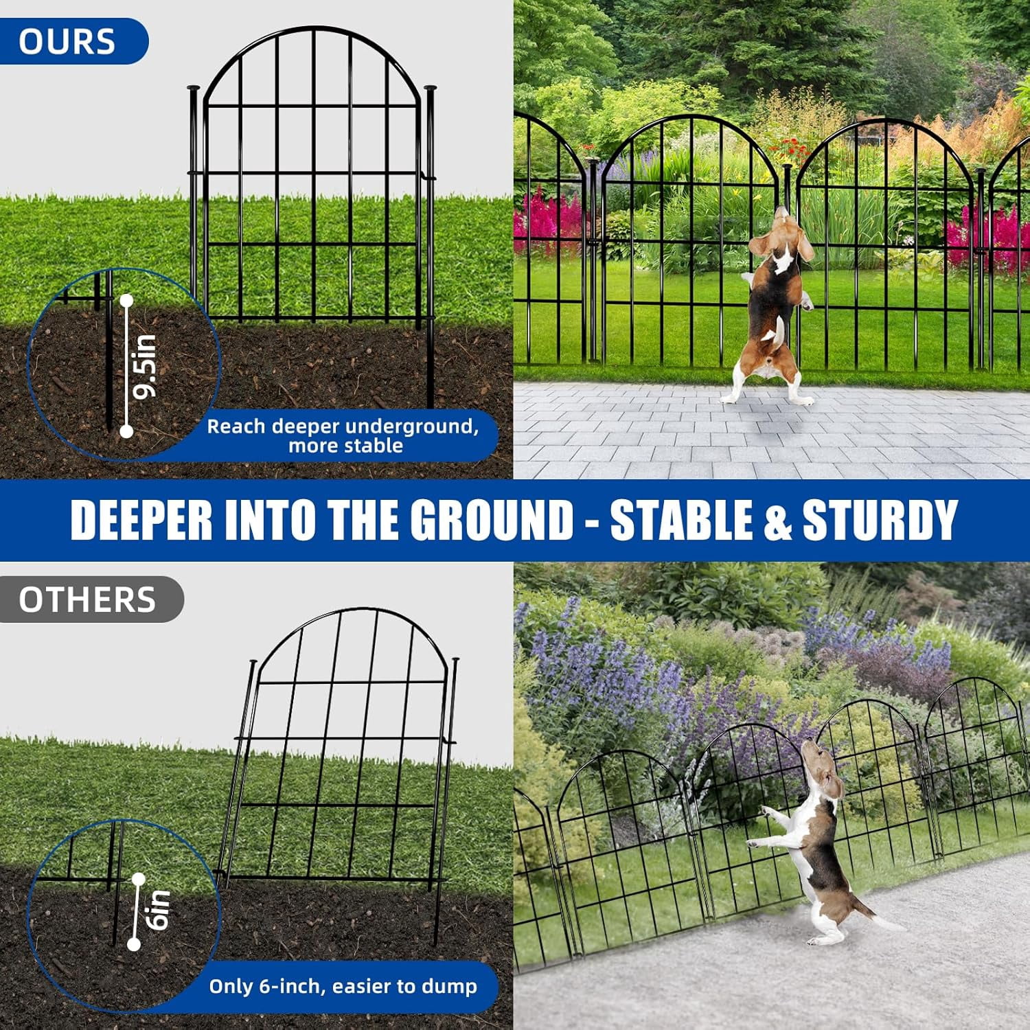 26 Pack Decorative Garden Fence, 17in X 28ft Arched No  Animal Barrier with Ground Stake for Dog & Rabbit