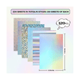 thumbnail image 3 of 120 Hojas de Papel de Espejo de Cartulina HolográFica MetáLica Gruesa de 8,5 X 11 Pulgadas para Suministros de Carteles de Cartas de CartóN Artesanal, 3 of 7