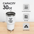 thumbnail image 3 of Personalized Custom Tumbler 30oz Stainless Steel Coffee Cup with Lid & Straw Double Wall Insulated Tumbler with Colorful Text Logo Photo, 3 of 5