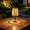 Brown, variant on Solar Lantern, Outdoor Solar Powered Lights, Waterproof Rattan Style Tabletop Lamp for Garden Patio Balcony Decor(Brown)
