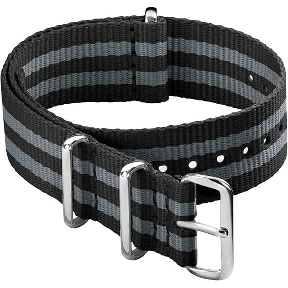 Watch Straps - Classic NATO Style Nylon Watch Strap - Choice of Color and Size (20mm,L245-260MM)
