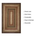 thumbnail image 2 of Homespice Decor 512802 27 x 45 in. Gingerbread Jute Rectangular Braided Rug - Brown, Deep Red, 2 of 5