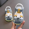 thumbnail image 4 of Boys Girls Summer Sandals Cartoon Dog Sandals Closed Toe Rubber Sole Toddler First Walkers Shoes Kids Summer Outdoor Shoes Grey 6 Months-9 Months, 4 of 5