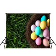 thumbnail image 2 of YUSDECOR 7x5ft Easter Photography Backdrop Easter Egg Photo Props Basket Grass Digital Printing Background, 2 of 3