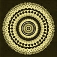 thumbnail image 1 of Ahgly Company Machine Washable Indoor Square Transitional Metallic Gold Area Rugs, 5' Square, 1 of 7