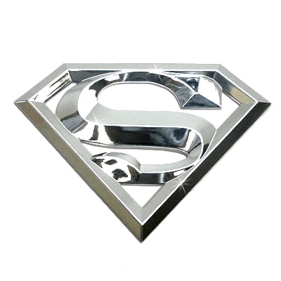 Superman 3D Chrome ABS Car Emblem - Walmart.com