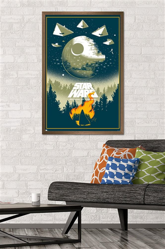 Star Wars: Return of the Jedi - Funeral Wall Poster, 22.375" x 34", Framed
