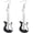 Silver Black, variant on Music Guitar Earrings for Women Dainty Fashion Crystal Bass Electric Guitar Dangle Drop Earrings Rock Music Lovers Singer Personalized Concert Party Jewelry