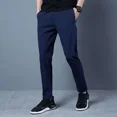 thumbnail image 3 of Pantalones casuales de poliéster para hombre, pantalones holgados y holgados para hombre, estilo coreano, precio bajo, moda elegante 2024, ropa estética Y2k, 3 of 5
