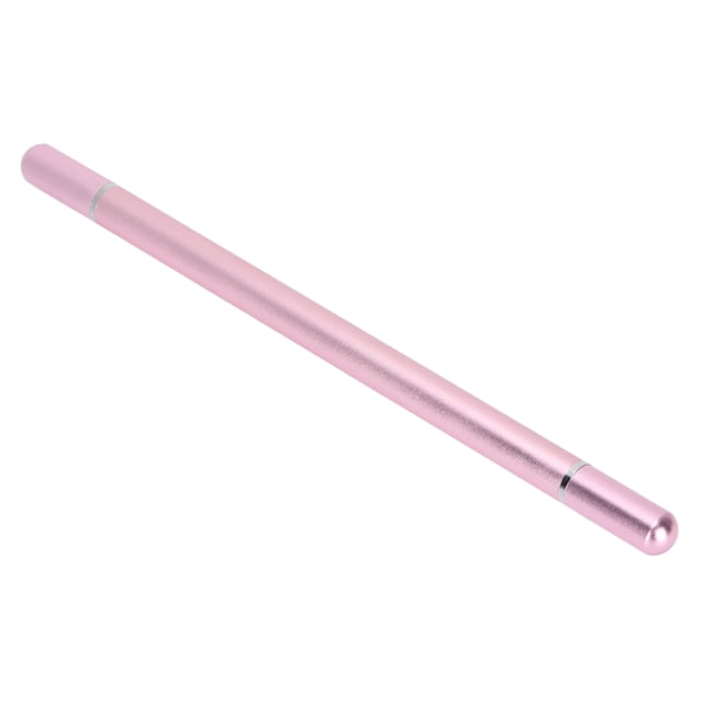 Lápiz óptico, Lápiz De Pantalla Táctil De aleación De Aluminio 2 En 1 Con Punta De Fibra Doble Y Punta De Disco Para Dispositivos Táctiles De Tableta De Teléfono Móvil