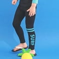 thumbnail image 4 of Hienoo Kids UPF 50+ Long Sleeve Rash Guard Swim Pants Shorts Swimsuit Bathing Suit, Sizes 6-7, 4 of 8