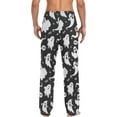 thumbnail image 2 of Top-kevin Christmas Snowflakes Pajama Pants White Black Texture Lounge Sleepwear PJs Men's Pajama Bottoms Lightweight Sleep Pants S, 2 of 11