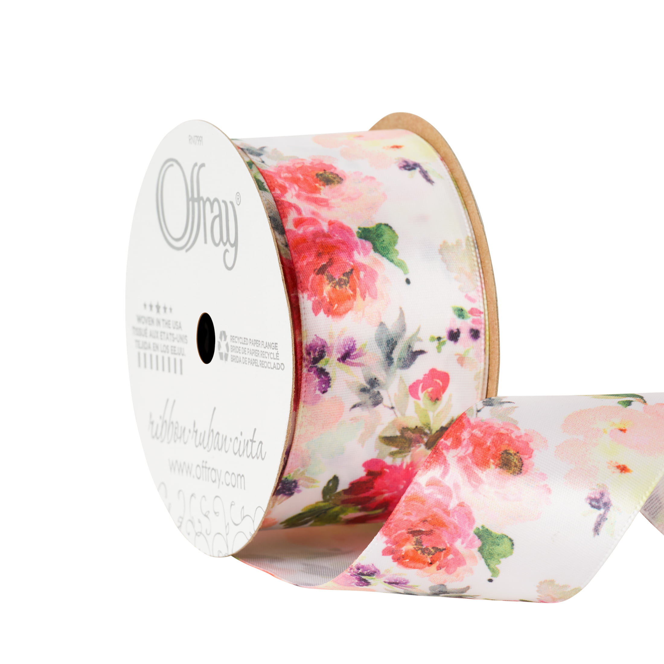 Offray Ribbon, White 1 1/2 inch Cutout Satin Ribbon for Sewing, Crafts, and  Wedding, 9 feet, 1 Each - DroneUp Delivery