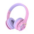 thumbnail image 1 of 2024 Bluetooth Kids Headphones Fit for Aged 3-21, Colorful LED Lights Comfort Wireless Headphones with Microphone 94dB Volume Limited for School/iPad/PC/TV/Cellphones, Wired & TF Card Mode, Pink, 1 of 5