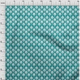 thumbnail image 4 of oneOone Viscose Chiffon Teal Green Fabric Asian Block Diy Clothing Quilting Fabric Print Fabric By Yard 42 Inch Wide, 4 of 5