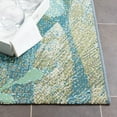 thumbnail image 5 of SAFAVIEH Barbados Carmen Botanical Indoor/Outdoor Area Rug, Blue Green/Ivory, 6'6" x 6'6" Square, 5 of 11