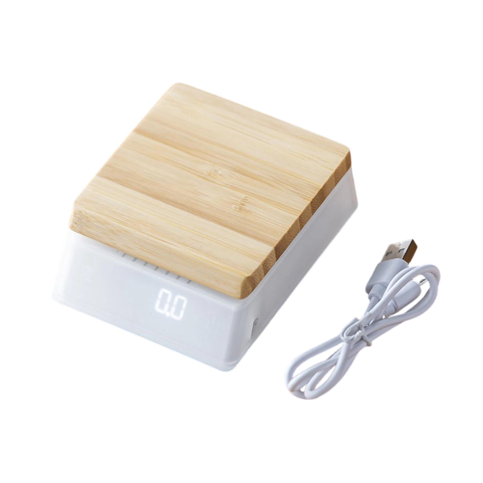 Fiocias Digital Coffee Scale High Precision Wood Compact Kitchen Weighing for Coffee and White