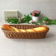 thumbnail image 4 of Cesta ovalada de mimbre tejido, cesta para pan, cesta para servir, cesta de almacenamiento de 35,5 cm para alimentos, frutas y cosméticos., 4 of 5