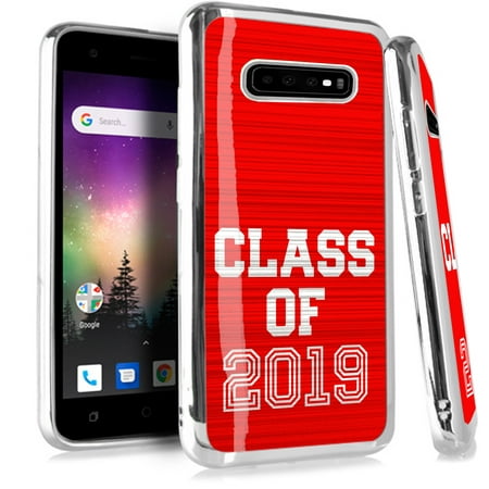 Compatible Samsung Galaxy S10 S 10 Case Electroplated Chrome TPU Brushed Textured Hybrid Phone Cover (Class of 2019