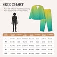 thumbnail image 4 of Sigee Teal To Yellow Gradient for Women’s Pajama Sets Long-Sleeved Pjs Sets for Women 2 piece Sleepwear-Large, 4 of 7
