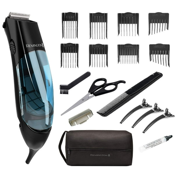 Kit de corte de pelo Remington, recortadora de barba al vacío para hombre, 18 piezas
