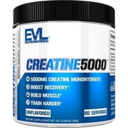 Evlution Nutrition Creatine 5000 - Supports Faster Recovery, Lean Muscle Growth & Performance - Pre & Post Workout Powder - 5000mg Pure Creatine Monohydrate Per Serving - 60 Servings - Unflavored