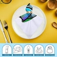 thumbnail image 6 of FANNA Premium Polyester Cloth Napkins for Hotel, Home, Banquet Tables - Decorative Washable Napkins for Party Dinner - Set of Rainbow Shark Sunglasses Pattern - Atmosphere Embellishment 6 PCS, 6 of 7