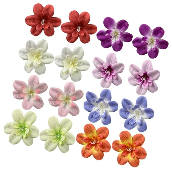 NIAIZEK 16pcs Hair Clip Flower Realistic Fake Flowers Silk Cloth Home Decoration for Women