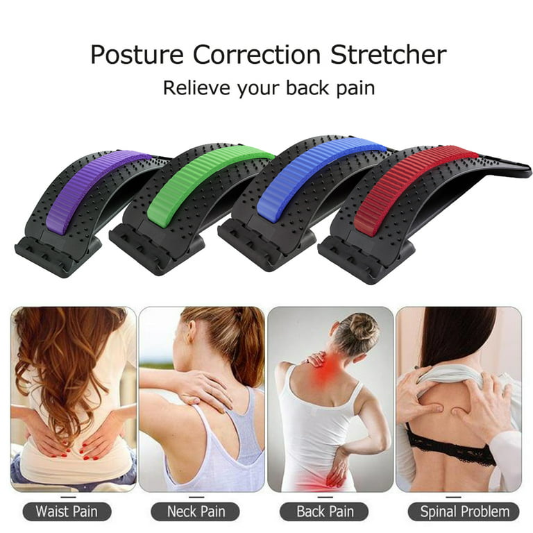 Adjustable Back Massage Stretcher, Lumbar Back Pain Relief Device