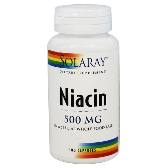 Solaray - Niacin 500 mg. - 100 Capsules
