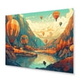 thumbnail image 2 of Designart "Balloons Ascending in Mountainous Terrain II" Landscape Mountains Metal Wall Art Prints, 2 of 5