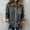 Dark Gray, variant on Button up Jacket for Women Fall Trucker Coat Women Slim Color Block Long Sleeve Collared Casual Outerwear Green S