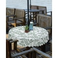 thumbnail image 2 of Fsddascl Green Botanical Outdoor Tablecloth - 60 Inch Round Dining Table Cover, Vintage Leaf Pastoral Rustic Waterproof Outdoor Table Cloth with Umbrella Hole & Zipper for Picnic/Patio/Party, 2 of 7