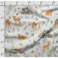 thumbnail image 2 of Soimoi Animals Printed, Japan Crepe SatinFabric, by The Yard 54 Inch Wide, Decorative Sewing Fabric for Dresses Kimonos Gowns, White, 2 of 5