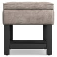 thumbnail image 6 of Simpli Home Cosmopolitan 44" Transitional Rectangle Ottoman Bench in Gray Taupe Faux Leather, 6 of 12