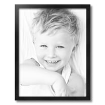 ArtToFrames 17" x 22" Black Picture Frame, 17x22 inch Black Wood Poster Frame (WOM-5141)