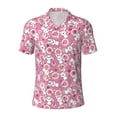 thumbnail image 2 of Daiia Cute Rabbit Pattern Men’s Polo Shirts,Solid Deck Shirt,Classic Fit, Breathable Cotton Polo for Casual and Sport Wear-3X-Large, 2 of 7