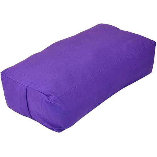 Supportive Rectangular Cotton Yoga Bolster Removable Washable Cover Black NEW 