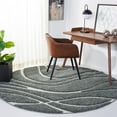 thumbnail image 2 of SAFAVIEH Florida Tamzen Abstract Shag Runner Rug, Sage/Ivory, 2'3" x 9', 2 of 9