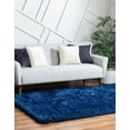 thumbnail image 3 of Marilyn Monroe Opulence Shag Collection Area Rug - Silver Screen (10' x 14' Rectangle Aegean Blue), 3 of 8
